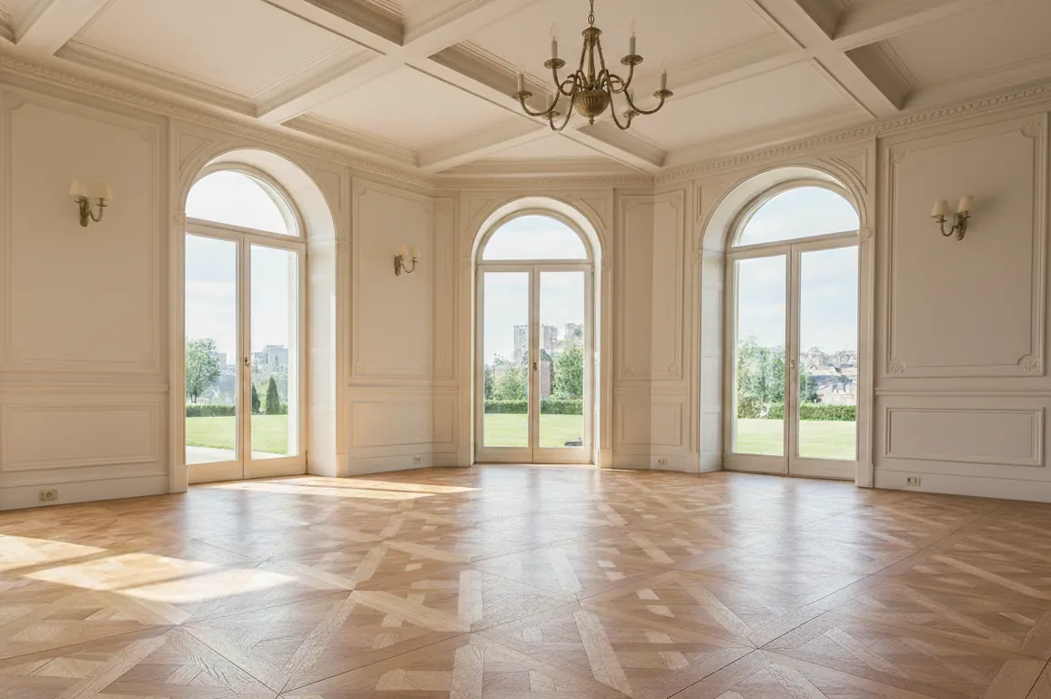 Esempio di pavimento in parquet di lusso